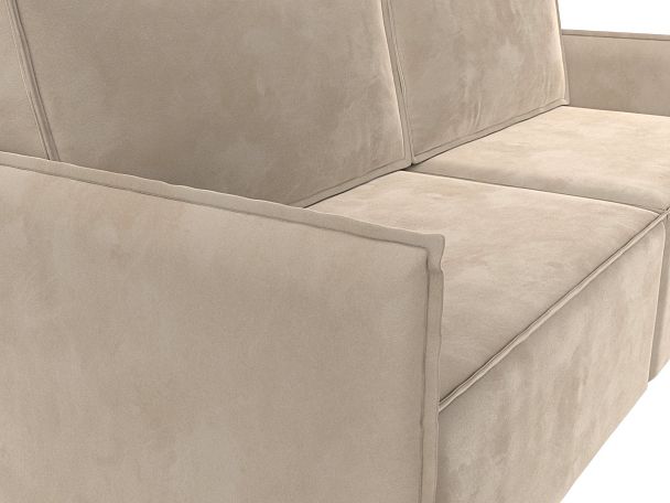 Диван прямой Либерти (полностью велюр бежевый) - Вид 4