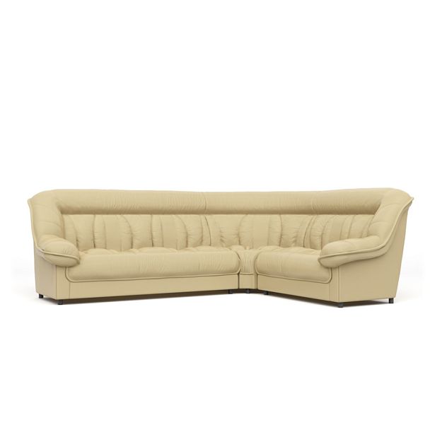 Диван угловой 3У2 Эдельвейс Ed/3y2/cn1123 бежевый - Вид 1