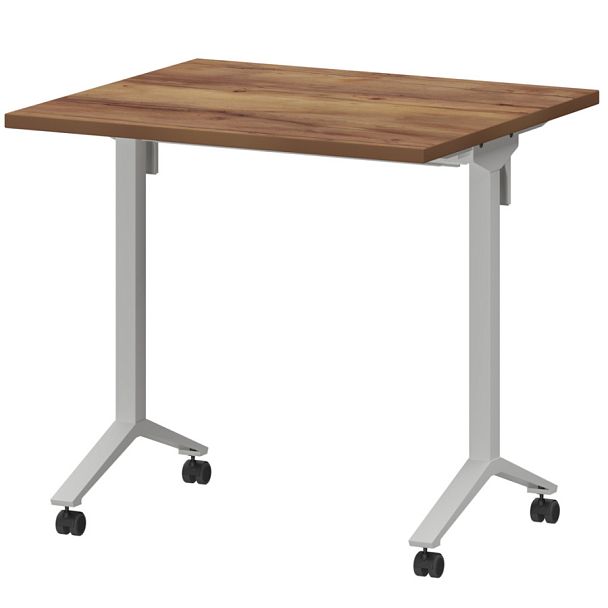 Стол мобильный складной МБ25-80.70 Таксония/Белый 800x700x750 Моби - Вид 1