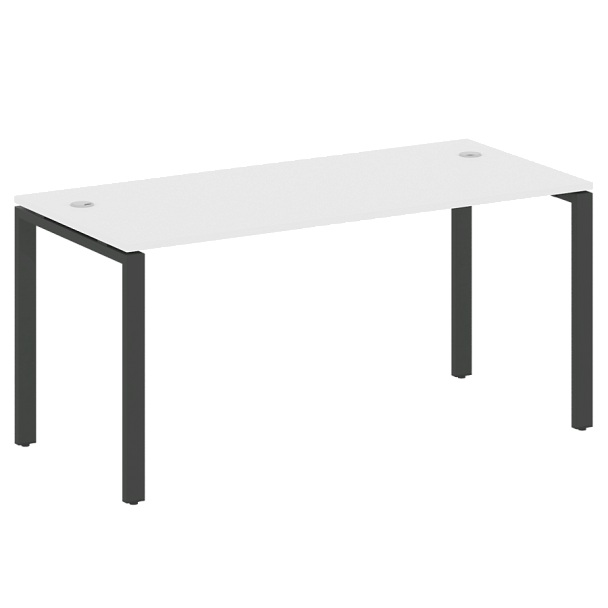 Metal System Стол письменный на П-образном м/к БП.СП-4 Белый/Антрацит металл 1600*720*750 - Вид 1