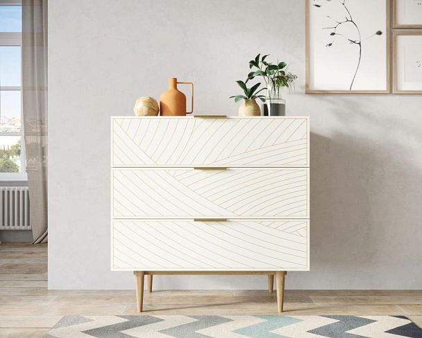 Комод с тремя ящиками Line LN12/GR1/beige - Вид 4