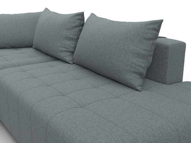 Диван угловой Лига-103 НПБ угол левый Рогожка серый - Вид 4