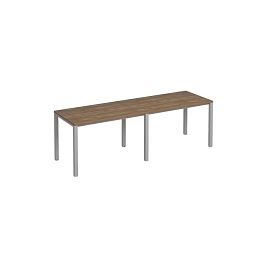 Рабочая станция на металлокаркасе КФ (2х120) Комфорт КФ К.С1 1131-2 ШТ дуб шамони темный / серый - Фото предпросмотра