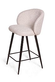 Стул полубарный Vito поворотный 360 градусов, букле серый - Фото предпросмотра