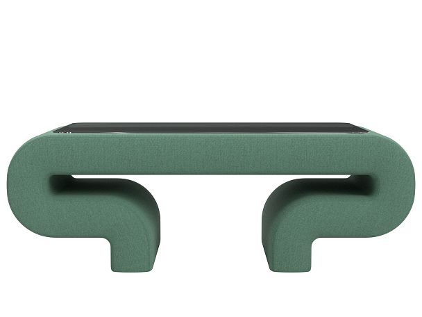 Стол Волна Рогожка зеленый - Вид 2