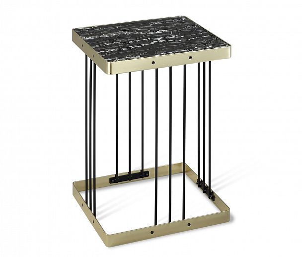 Столик кофейный Sheffilton SHT-CT16 темный мрамор/латунь/черный - Вид 1