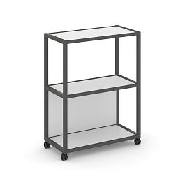 Shelf Mobile Стеллаж 3 уровня 1 секция VR.LT-STK-302.10 Белый Бриллиант/Металл Антрацит 1000*400*1046 - Фото предпросмотра