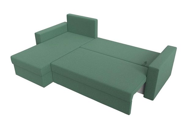 Диван угловой Траумберг Лайт левый угол Рогожка зеленый - Вид 9