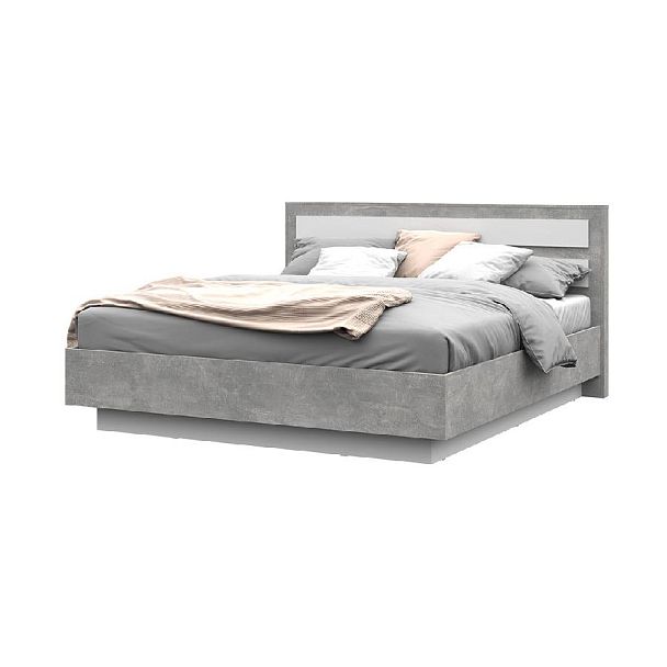 Денвер КР-03 Кровать 1,8х2,0  (1872х990х2100) ателье светлый/белый - Вид 1