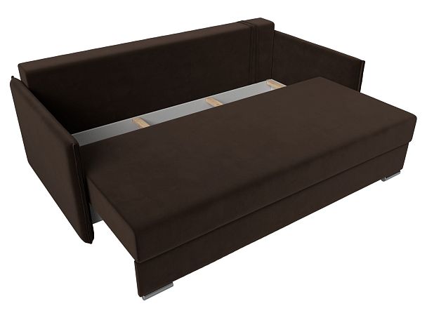 Диван угловой Сайгон (полностью микровельвет коричневый) - Вид 7