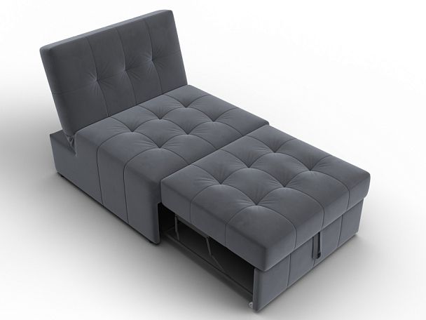 Кресло-кровать Лига-107 (80) Велюр серый - Вид 7