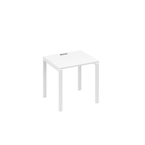 Стол письменный на металлокаркасе UNO A4 А4 Б1 011 БП белый премиум / металлокаркас белый - Вид 1