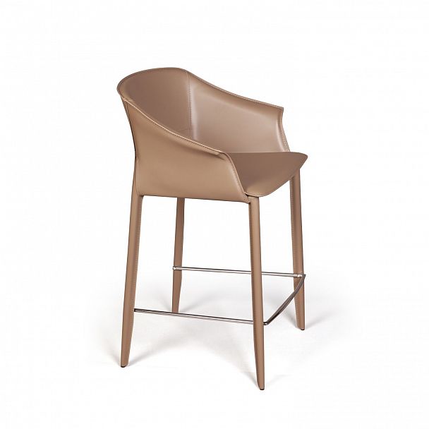 Стул полубарный GIO, кожа тауп - Вид 5