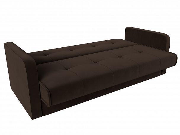 Диван книжка Надежда (полностью микровельвет коричневый) - Вид 6
