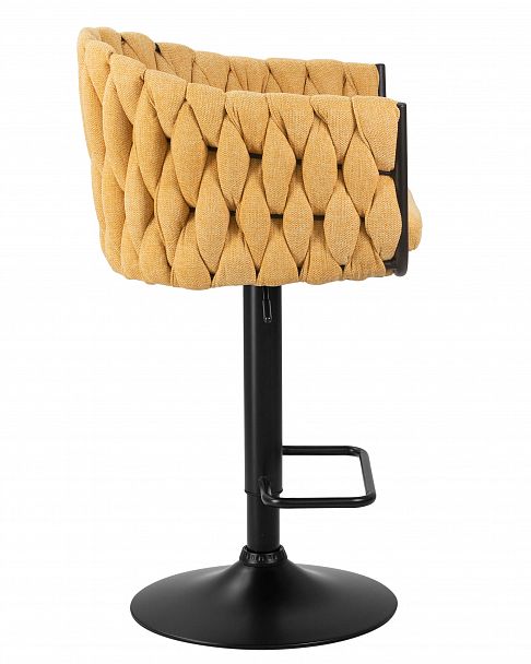Стул барный DOBRIN LEON (жёлтая ткань (LAR 275-8)) - Вид 3