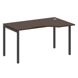 Metal System Quattro Стол криволинейный правый на П-образном м/к 40БП.СА-2 (R) Венге/Антрацит металл 1400*900*750 - Фото предпросмотра