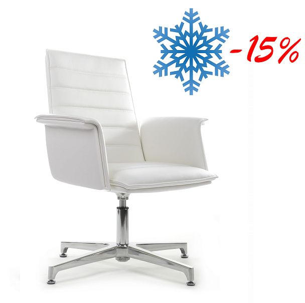 Кресло Rubens-ST С1819-2 Белый (6207) натуральная кожа - Вид 2