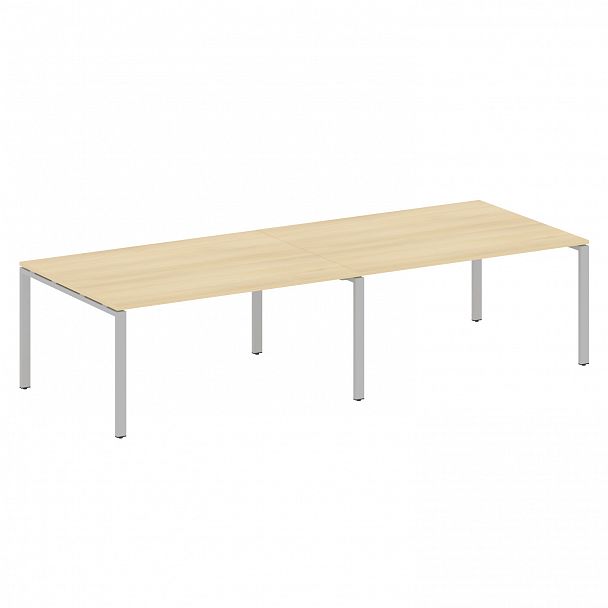 Стол для переговоров "Metal System" БП.ПРГ-2.4 акация/серый - Вид 1