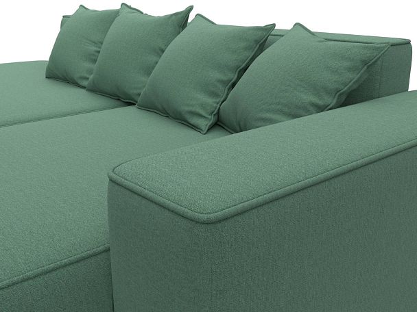 Диван угловой Лига-065 угол правый Рогожка зеленый - Вид 4