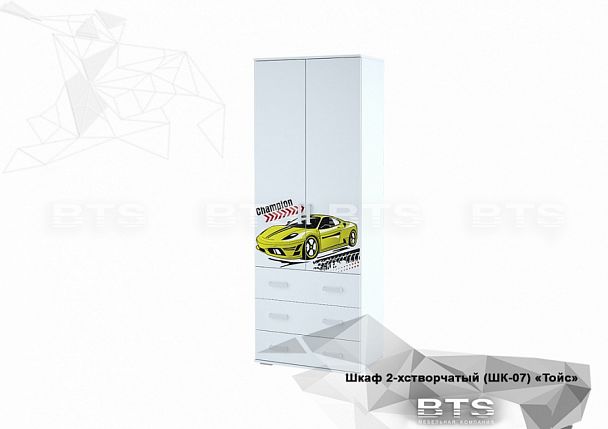 Детская "Тойс ШК-07" (2176х802х460) белый/Champion - Вид 1