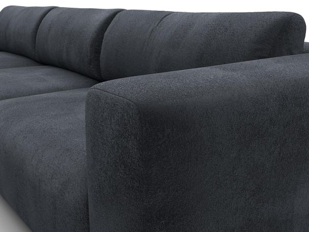 Диван угловой Лига-066 НПБ Лонг угол левый Велюр серый - Вид 4