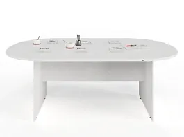 UNITY PКС-12/20 БЕЛЫЙ Конференц стол овальный Универсальный 2000х1200х750 - Фото предпросмотра