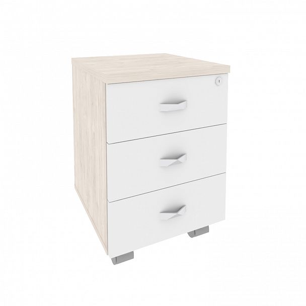 Тумба мобильная "Onix" O.TM-3 денвер светлый/белый - Вид 1