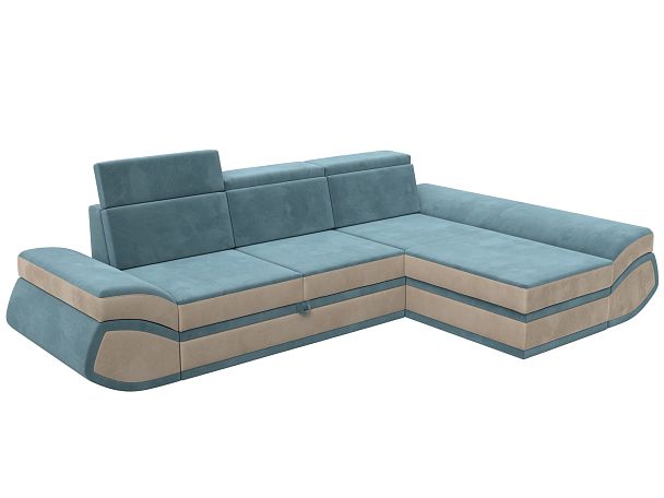 Диван угловой Лига-032 правый угол Велюр бирюзовый - Вид 5