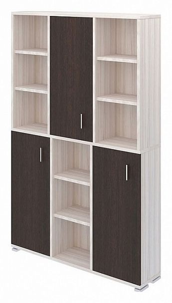 Стеллаж комбинированный Домино ПУ-40-3 Венге/Карамель - Вид 1