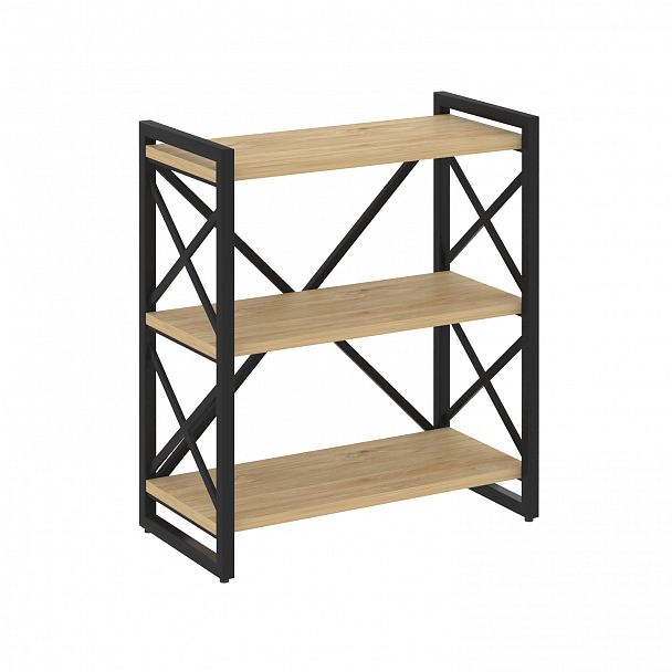 Стеллаж на опорах "Loft" VR.L-MST.O-3.8 тиквуд светлый/черный - Вид 1