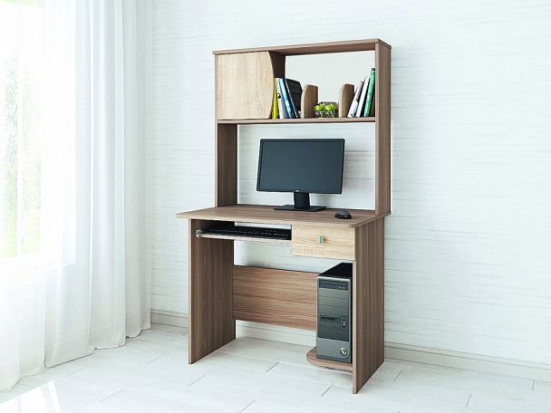 Стол компьютерный Грета-4 (1580х900х600) ясень шимо/дуб сонома - Вид 1