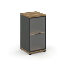 Concept Шкаф 1 узкая секция, 2 ниши CN.STU.E-213 RPB A Сандал Янтарный/Антрацит/Металл Антрацит/Прозрачный 420*420*818 - Фото предпросмотра