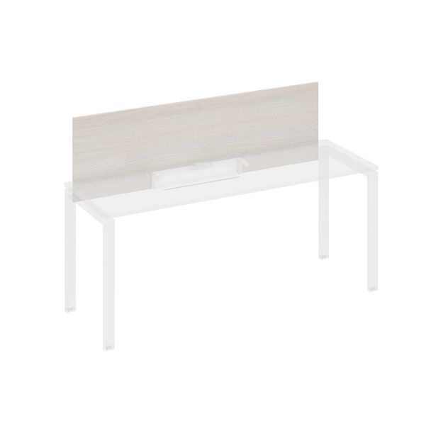 Экран настольный фронтальный для стола 180 с кабель-каналом A4 А4 Б 834 БП дуб / металлокаркас белый - Вид 1