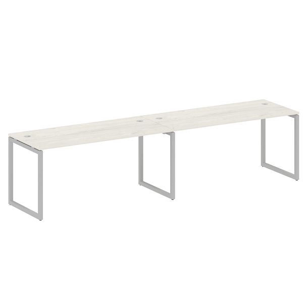 Metal System Quattro Р. ст. на 2 раб. места на О-образном м/к 40БО.СМ-2.4 Дуб наварра/Серый металл 3200*720*750 - Вид 1