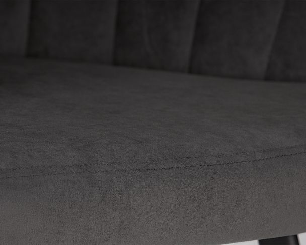 Стул обеденный DOBRIN NAOMI (ЭМАЛЬ ЧЕРНЫЙ МУАР велюр Catania Chocolate) - Вид 7