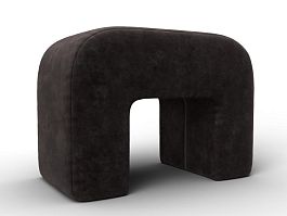 Пуф 008 Велюр коричневый - Фото предпросмотра