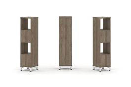 Стайл Проджект Набор стеллажа 1 сторон., 4 яр. SN.NS-411 Вяз Благородный/Металл Белый 387*400*1615 - Фото предпросмотра