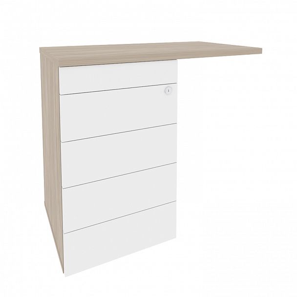 Тумба "Onix" O.TPU-4 TIP дуб аттик/белый - Вид 1