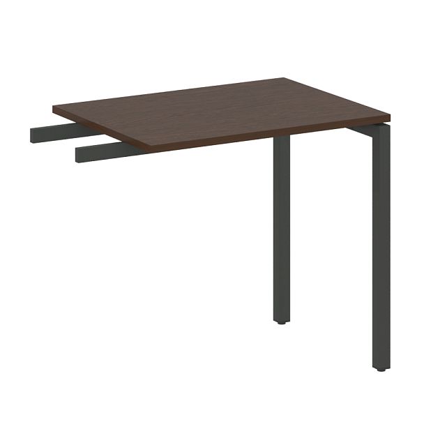 Metal System Quattro Приставной элемент на П-образном м/к 40БП.ПР-2 Венге/Антрацит металл 800*600*750 - Вид 1