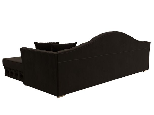 Диван угловой Артис правый угол Микровельвет коричневый - Вид 6