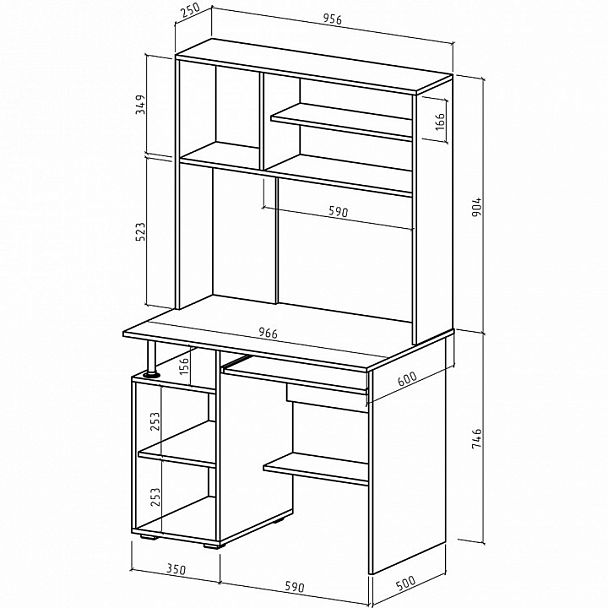 Стол компьютерный Амбер-14 - Вид 2