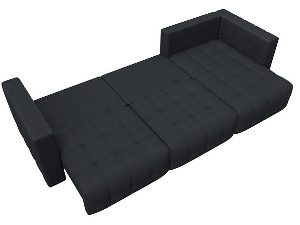 Диван угловой Лига-052 НПБ Лонг угол универсальный Замша серый - Вид 9