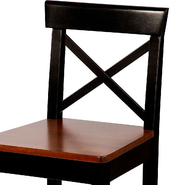 Комплект деревянных полубарных стульев с жестким сиденьем Бергольф Венге/Темный орех, 3 шт. - Вид 6