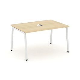 Стайл Проджект Стол переговорный SN-4A.SPRG-001 Акация Лорка/Металл Белый 980*980*750 - Фото предпросмотра