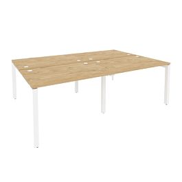 Onix Рабочая станция на П-образном м/к O.MP-D.RS-4.2.8 Тиквуд светлый/Белый металл 2360*1635*750 - Фото предпросмотра