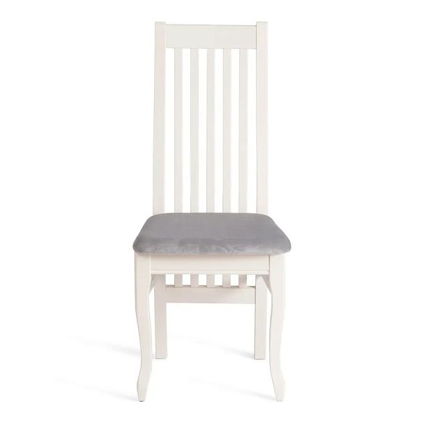Стул Дольче/Dolce мягкое сиденье, бук, ivory white, велюр Tenerife Ultimate grey - Вид 5