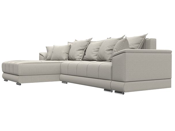 Диван угловой НордСтар левый угол Рогожка бежевый - Вид 3