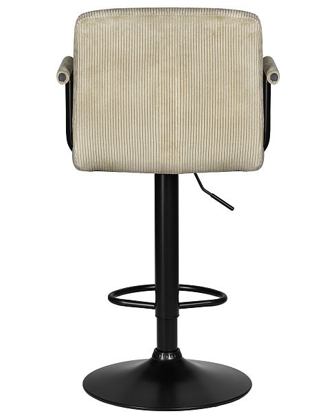 Стул барный DOBRIN KRUGER ARM BLACK (бежевый вельвет (LAR-E2041-04)) - Вид 5