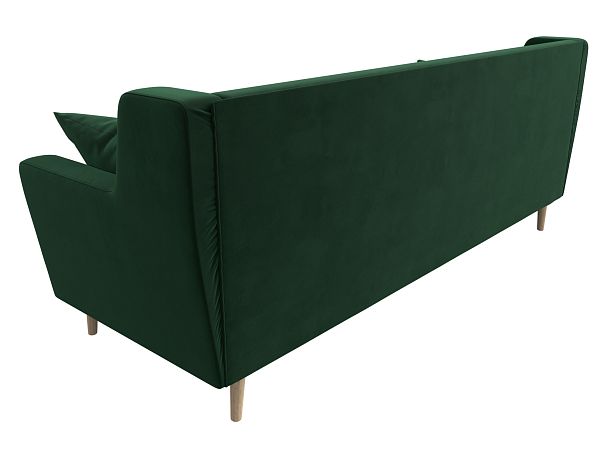Прямой диван Брайтон 3 (полностью велюр зеленый) - Вид 6