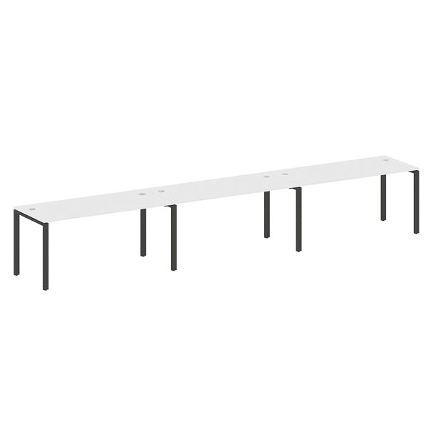 Metal System Р. ст. на 3 раб. места на П-образном м/к БП.СМ-3.4 Белый/Антрацит металл 4800*720*750 - Вид 1
